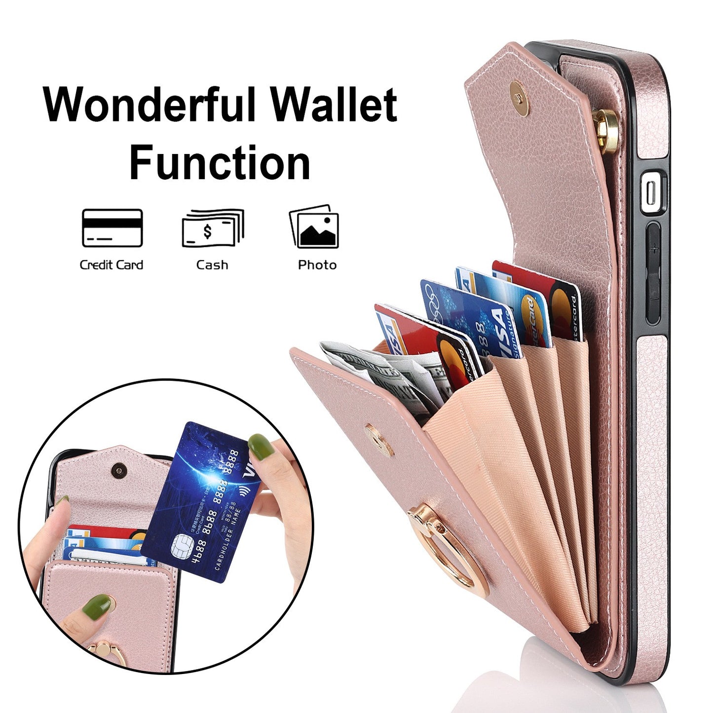 ae561-Mobile phone leather case multifunctional protective cover