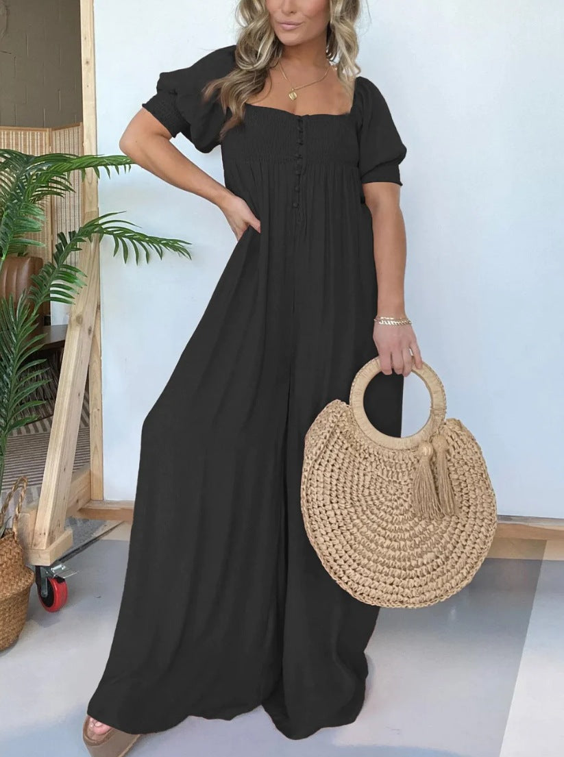 European and American summer casual loose jumpsuit