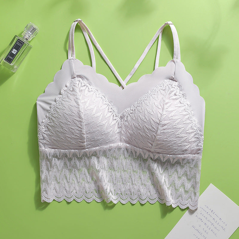 zp216-Women's Lace Camisole Fixed Cup Bra اشتري 1 و إحصول على 2 مجانا