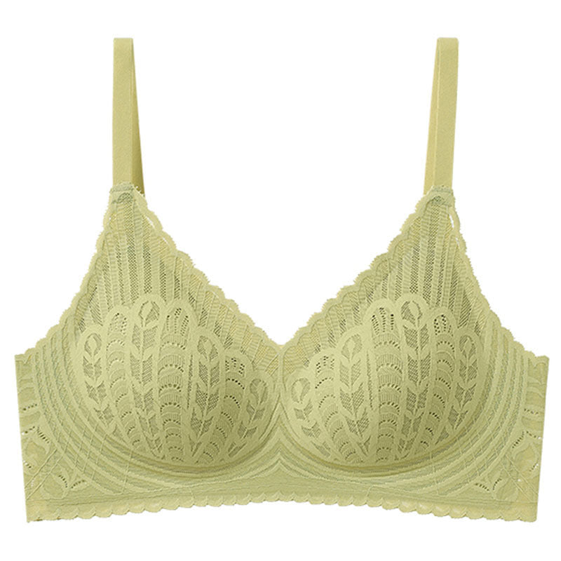 Women's push-up lace bra without wires