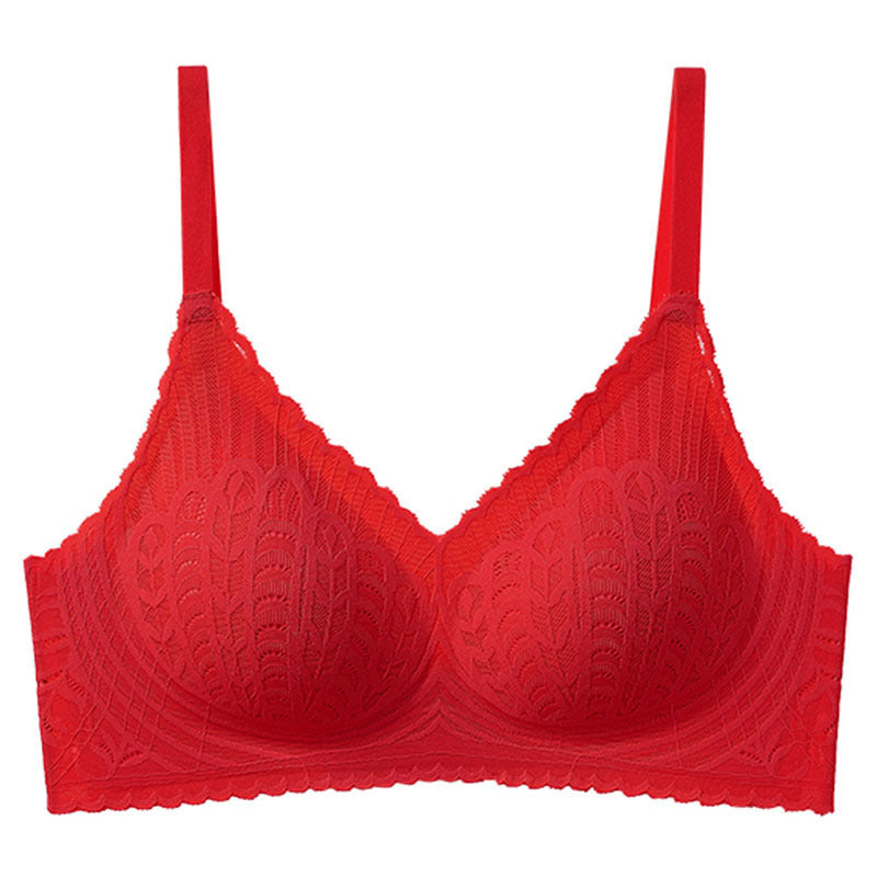 Women's push-up lace bra without wires