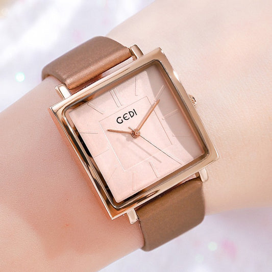 ae593-Women's Square Simple Korean Style Watch