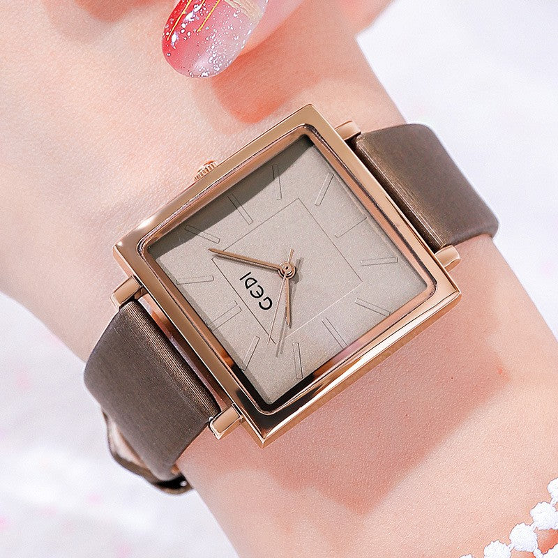 ae593-Women's Square Simple Korean Style Watch