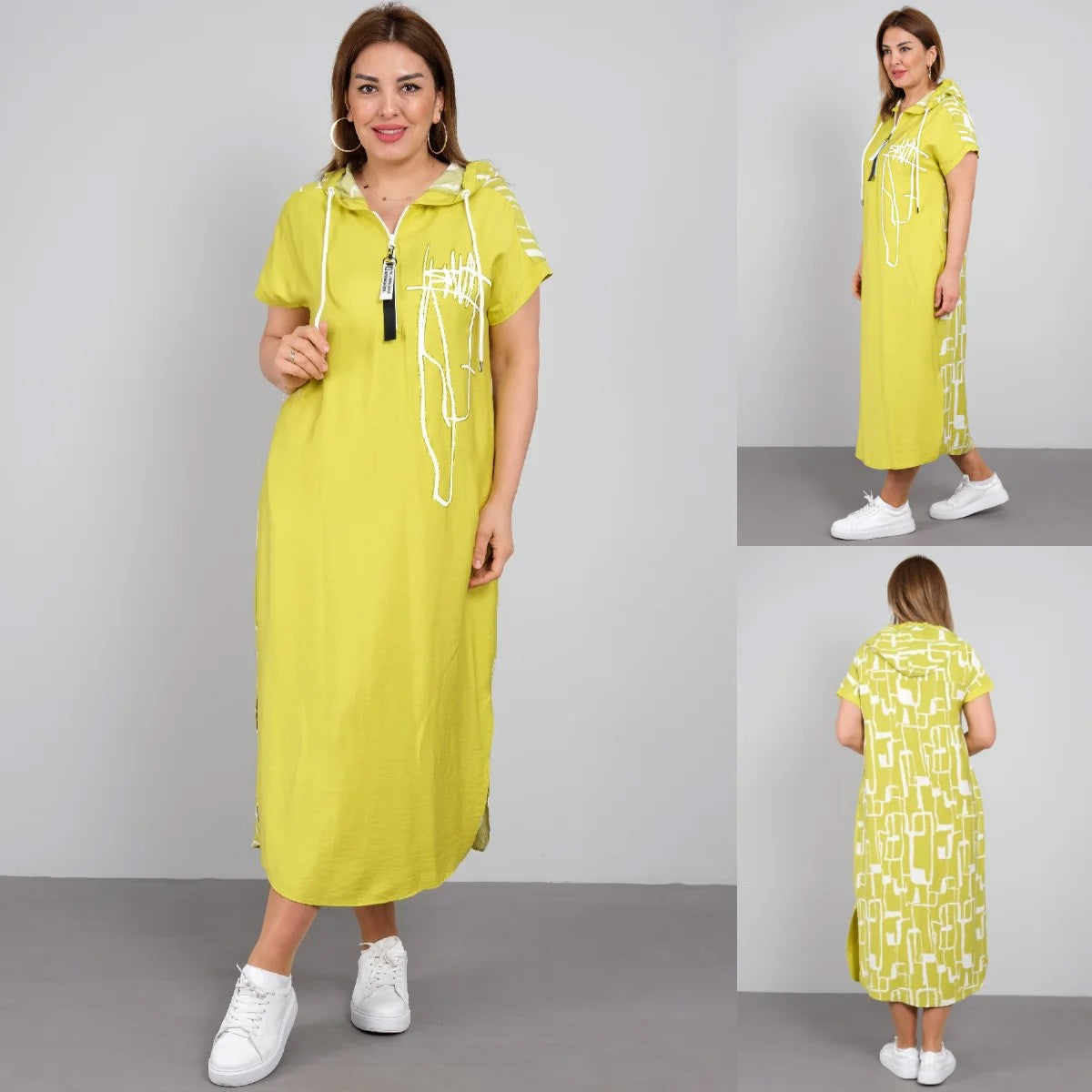 ae594-Fashion casual women's dress