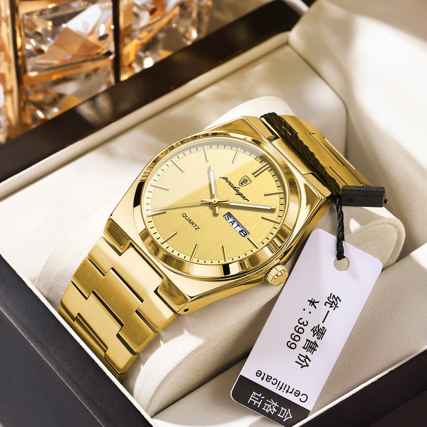 ybb61-Ultra-thin men's waterproof luminous quartz watch