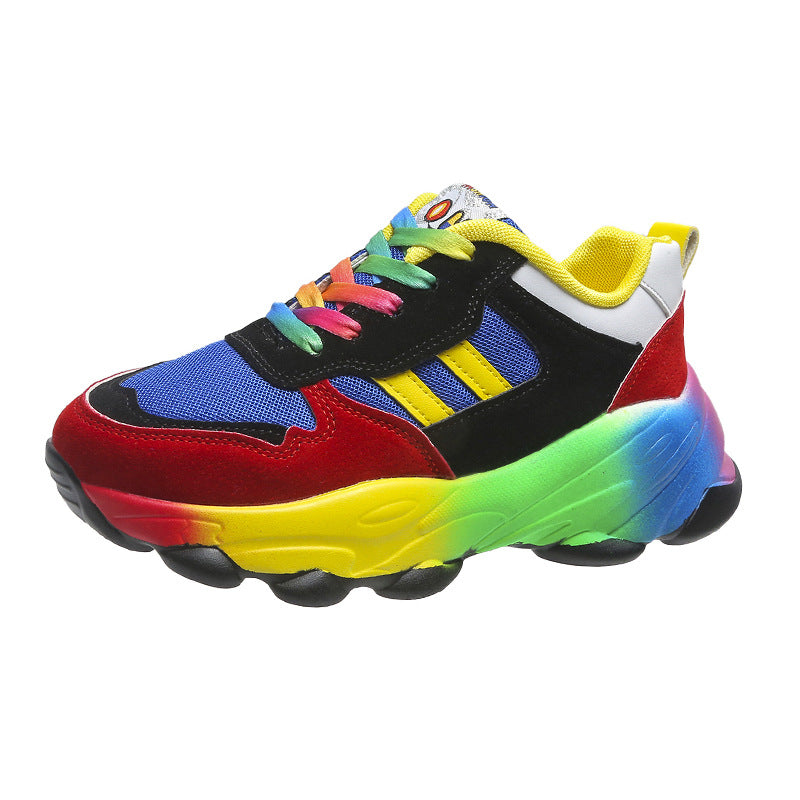 ae623-Women's thick-soled colorful sports style shoes