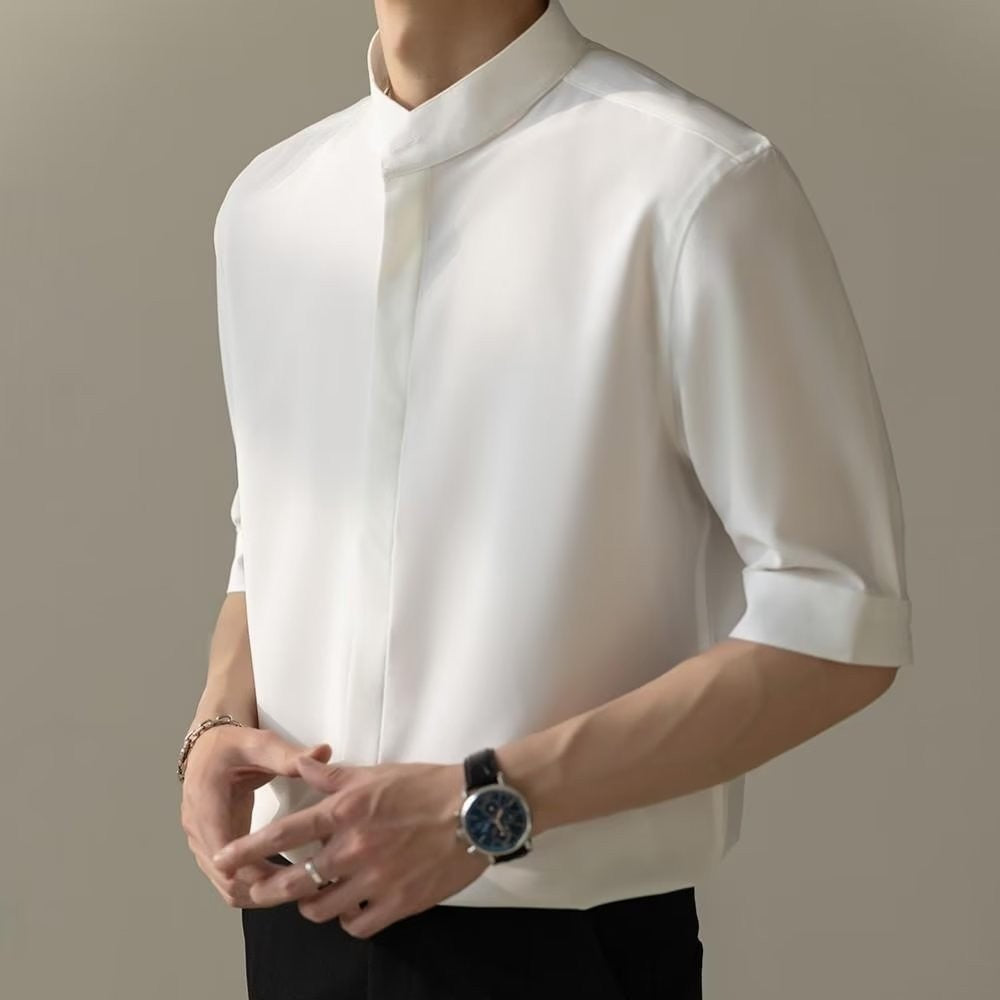 ae631-Slim Fit Men's Short Sleeve Shirt