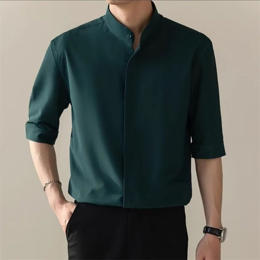 ae631-Slim Fit Men's Short Sleeve Shirt