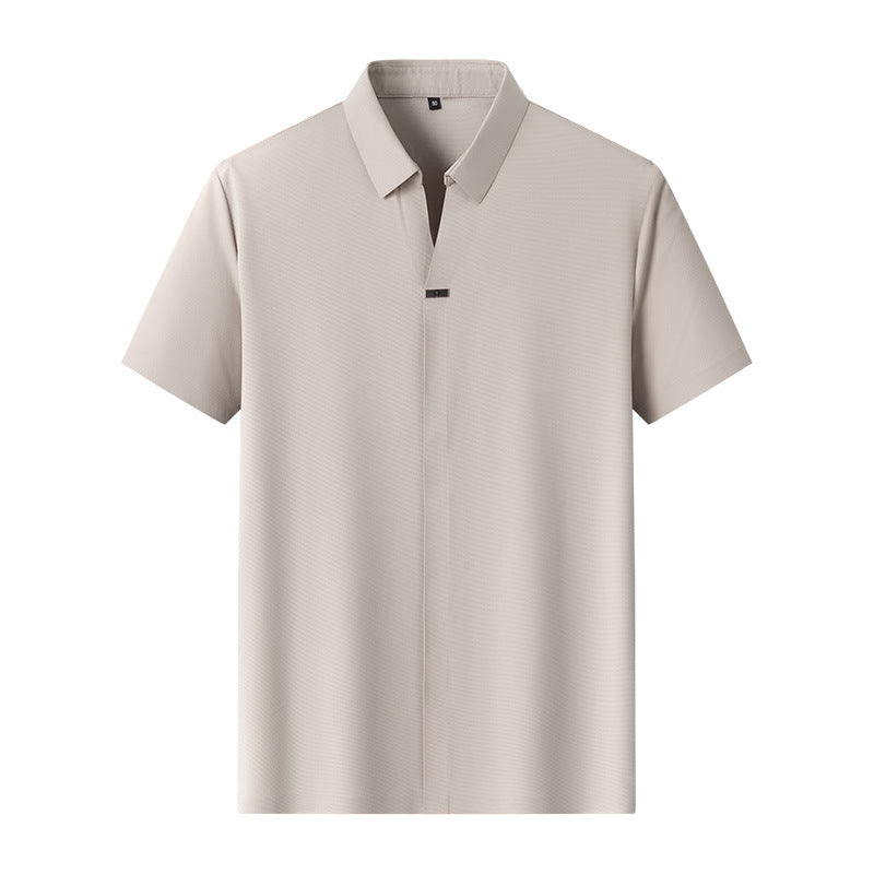 New men's seamless solid color short sleeves