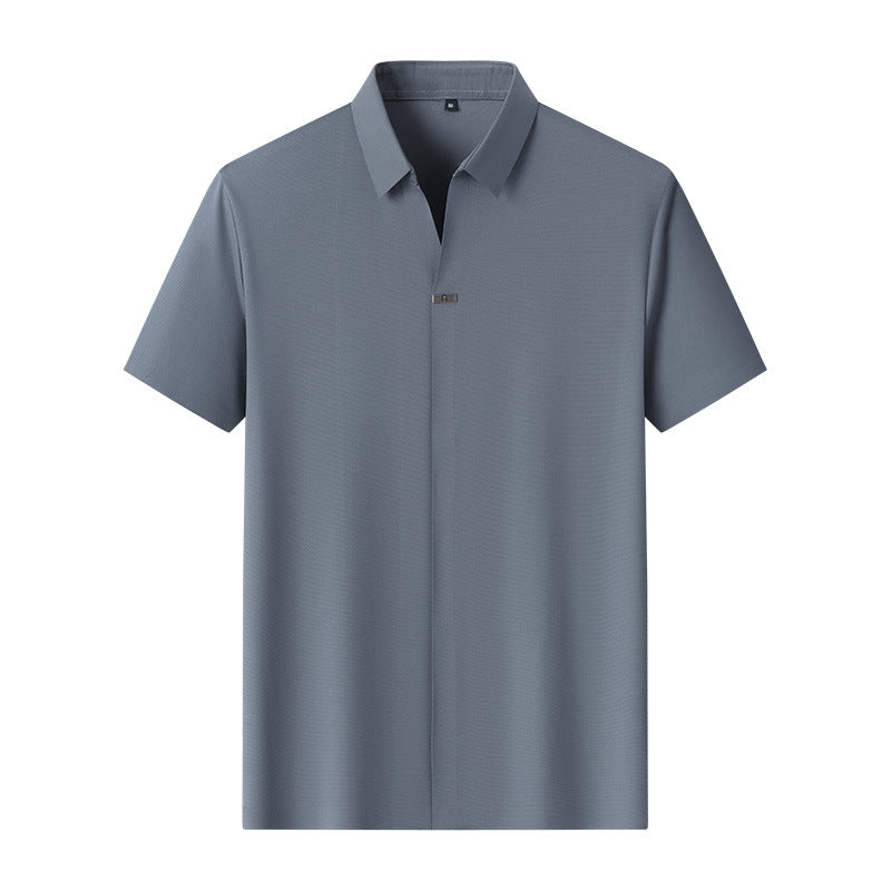 New men's seamless solid color short sleeves