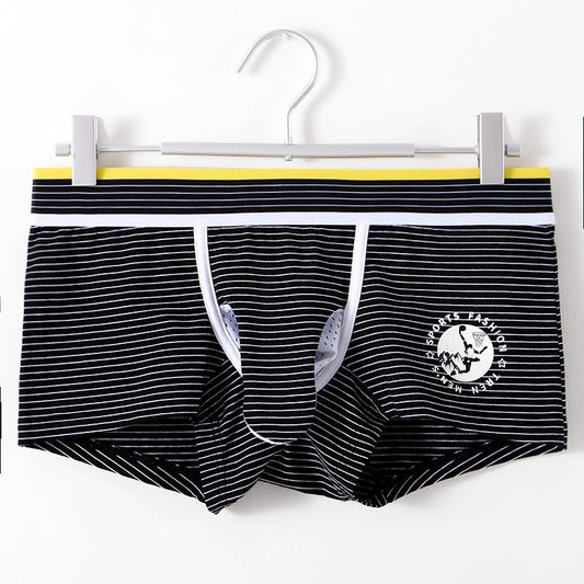 rob16-2024 Breathable Fashion Striped Men's Boxer Briefs اشتري 1 و إحصول على 3 مجانا