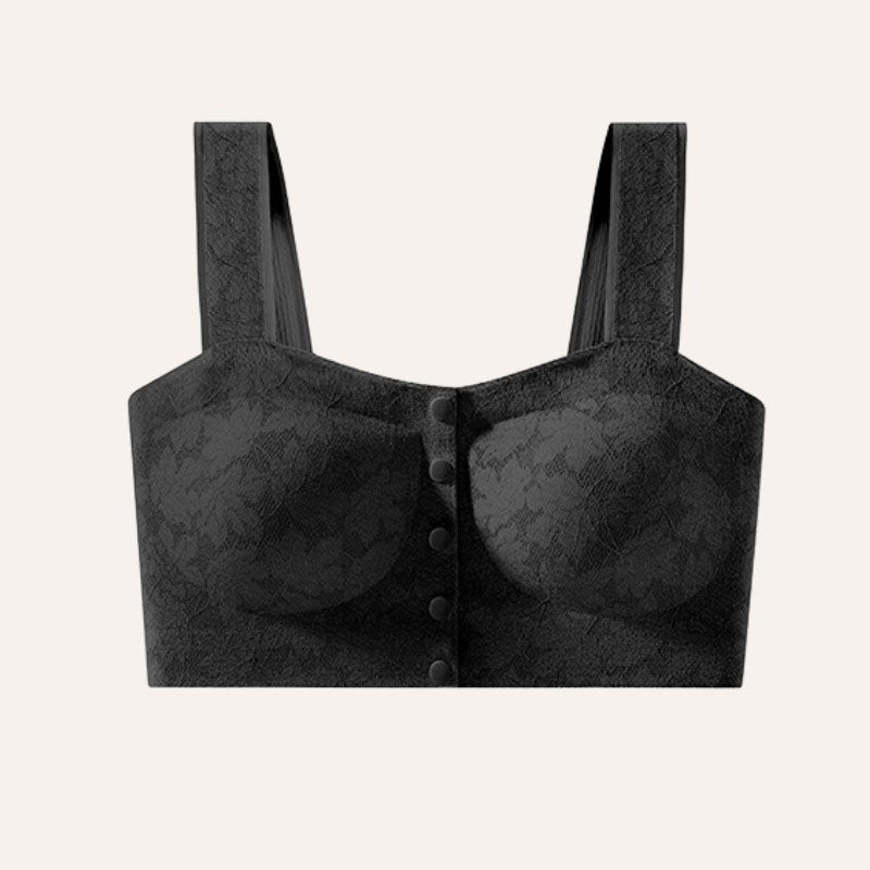 Women's front clasp non-wired bra