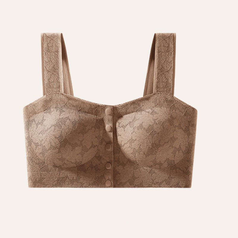 Women's front clasp non-wired bra