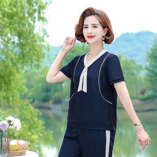 Ladies fashionable slimming casual suit