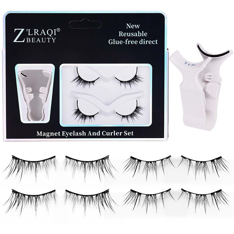 Glue-free quick-adhesion magnetic false eyelashes natural simulation