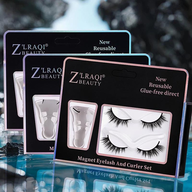 Glue-free quick-adhesion magnetic false eyelashes natural simulation