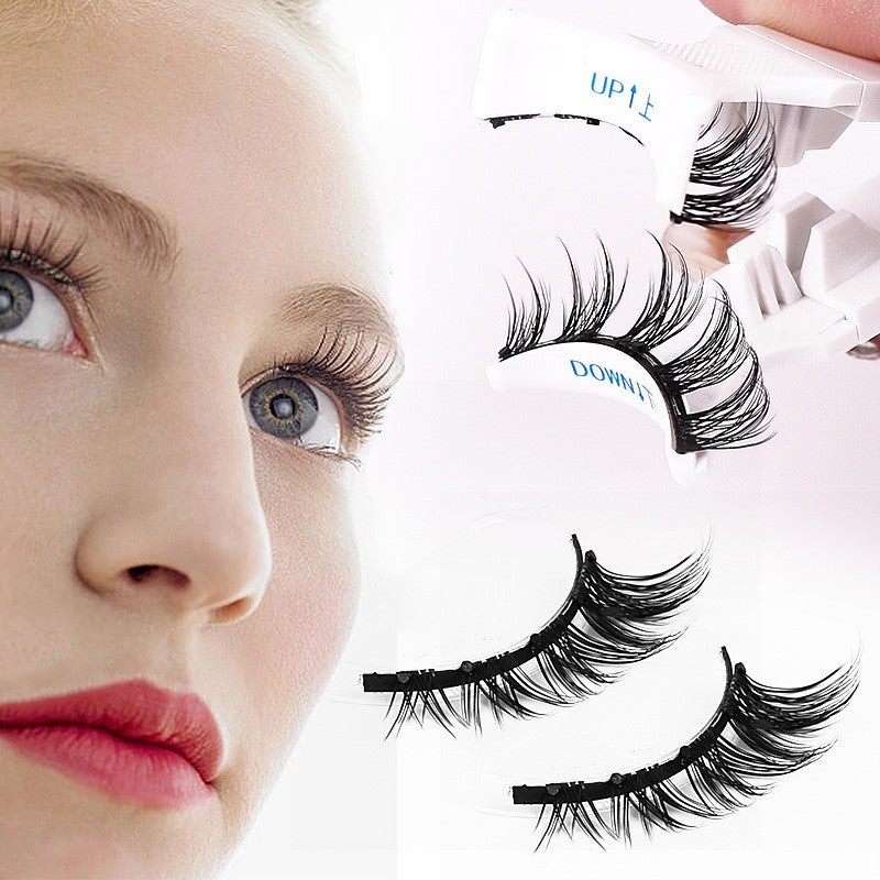 Glue-free quick-adhesion magnetic false eyelashes natural simulation