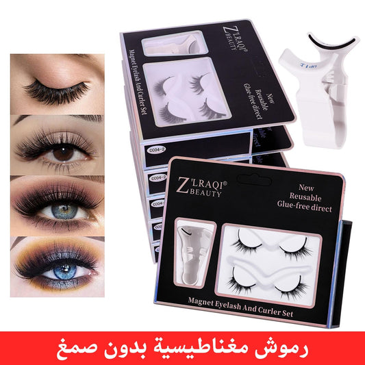 Glue-free quick-adhesion magnetic false eyelashes natural simulation