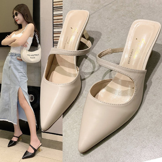 Korean style pointed hollow fashion stiletto high heels for women