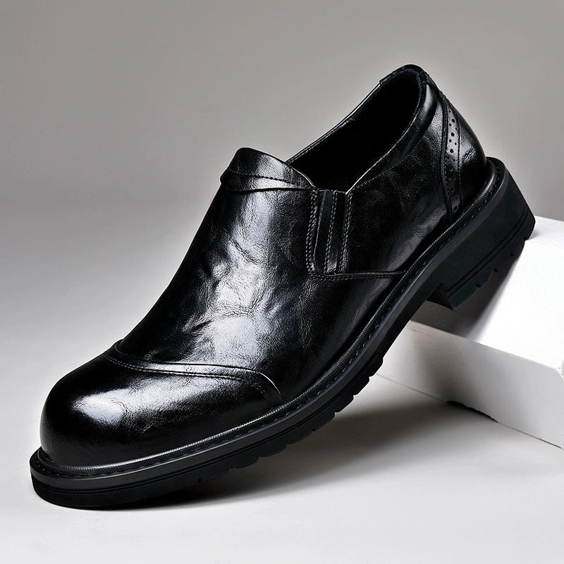 Men's British style all-match casual leather shoes