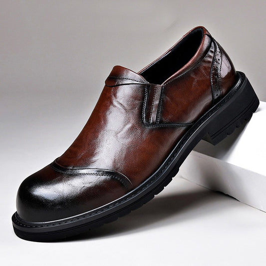 Men's British style all-match casual leather shoes