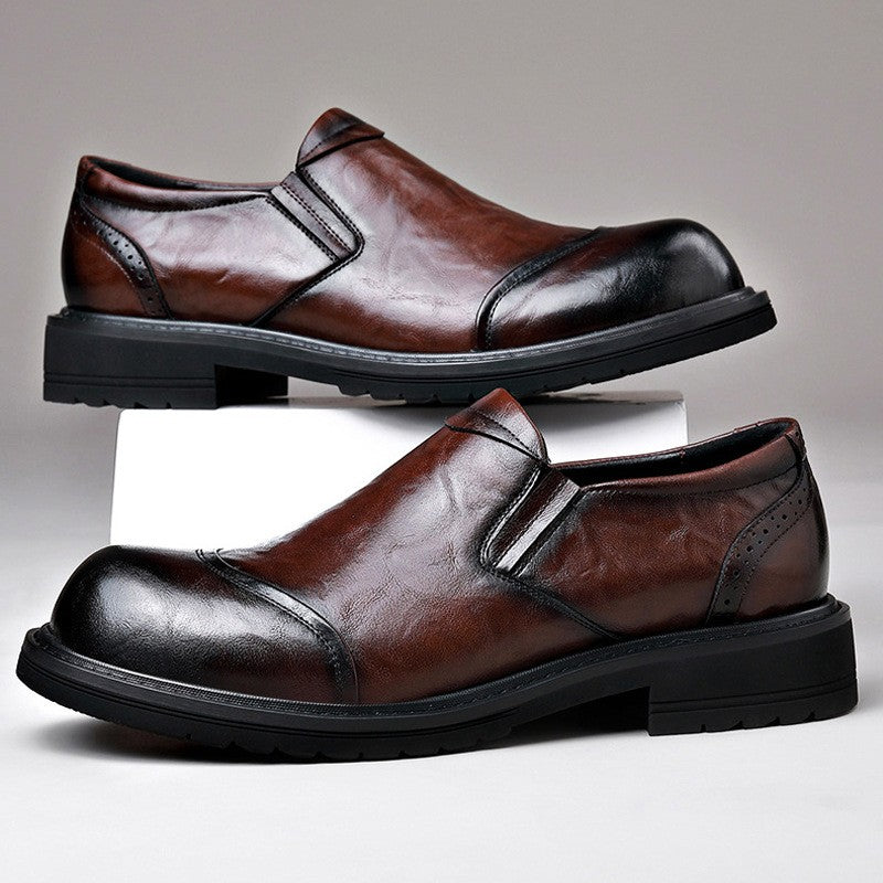 Men's British style all-match casual leather shoes