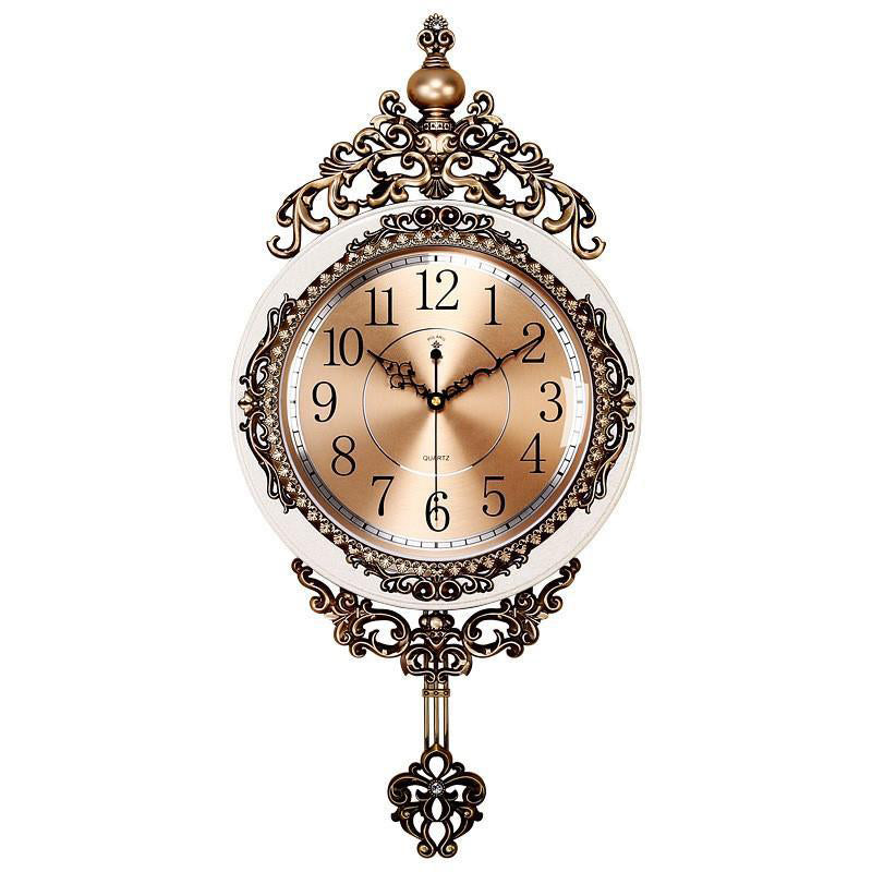 gj16-European style metal plate swing silent wall clock