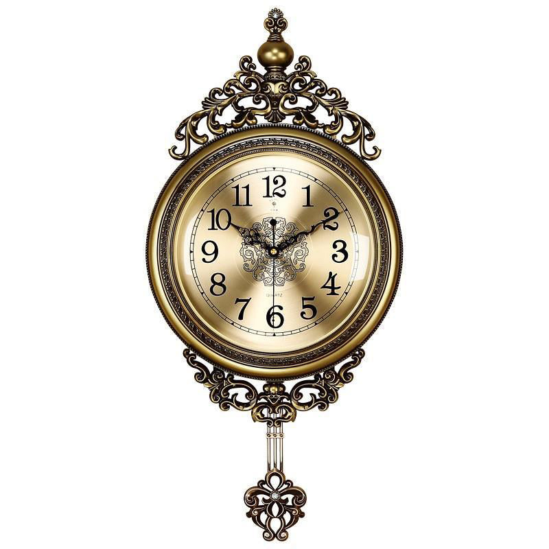 gj16-European style metal plate swing silent wall clock