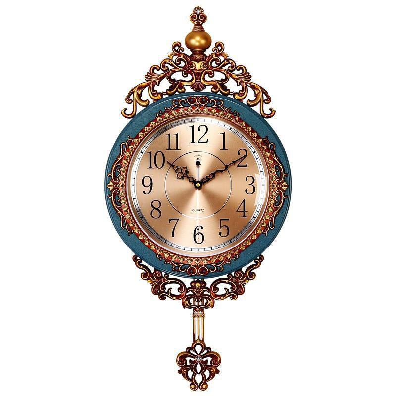 gj16-European style metal plate swing silent wall clock