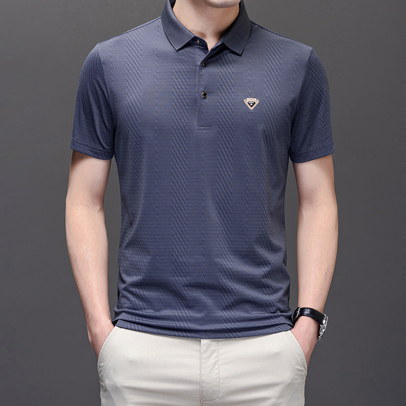 ae698-Men&#039;s simple business fashion polo shirt