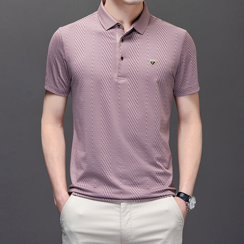 ae698-Men&#039;s simple business fashion polo shirt