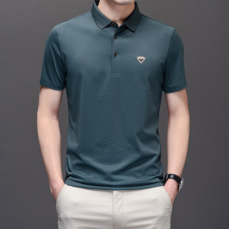 ae698-Men&#039;s simple business fashion polo shirt