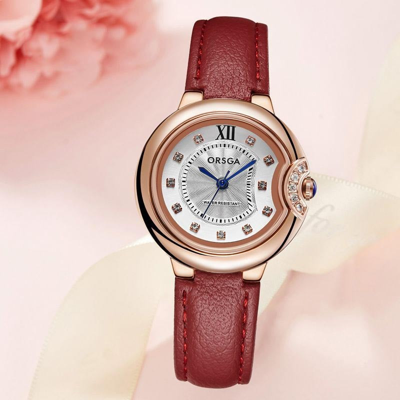 High-end fashion diamond-studded waterproof casual quartz watch for women