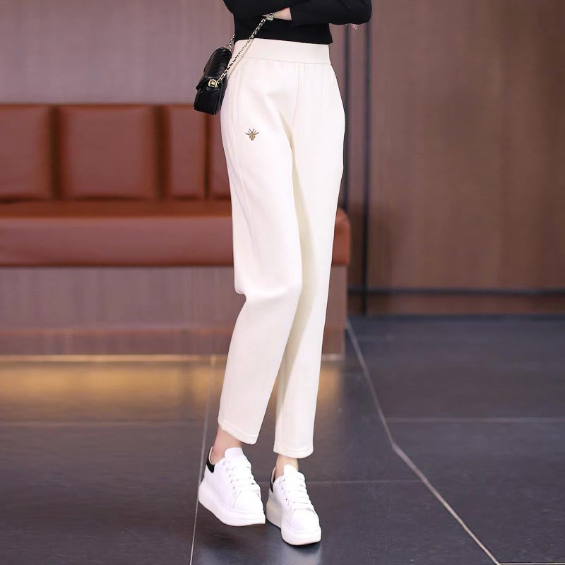 zp451-Korean style simple high waist casual pants women اشتري 1 و إحصول على 1 مجانا