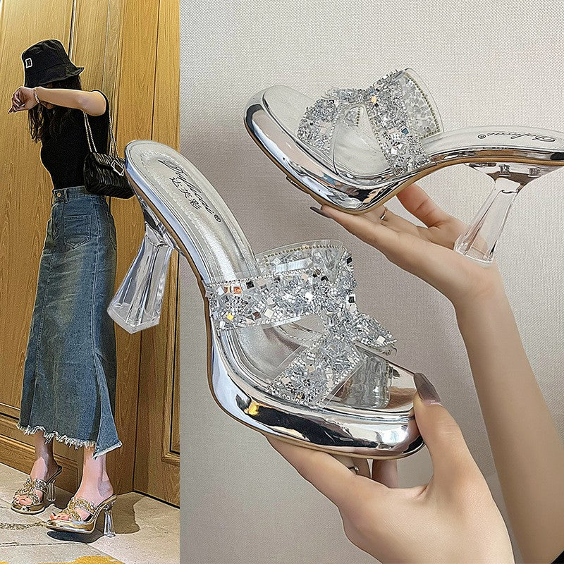 Korean style thick-soled fashionable lightweight high heels