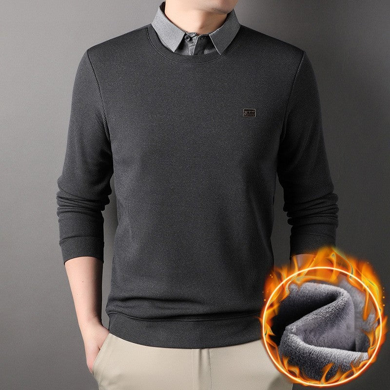 zd248-Men's Autumn and Winter Warm Knitted Sweater Business Casual