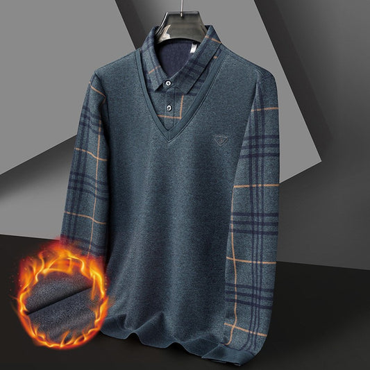 Fashionable and handsome men's long-sleeved T-shirt