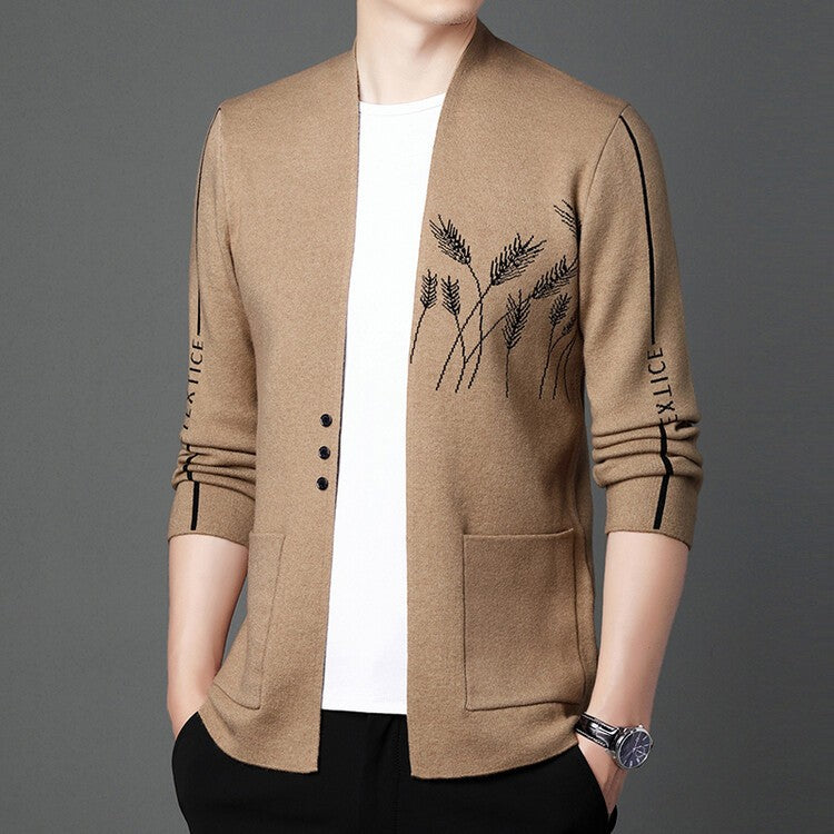 rob22-2024 autumn men's knitted cardigan coat