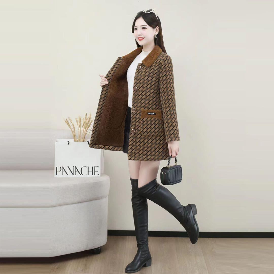 Women's autumn and winter mid-length fashionable coat