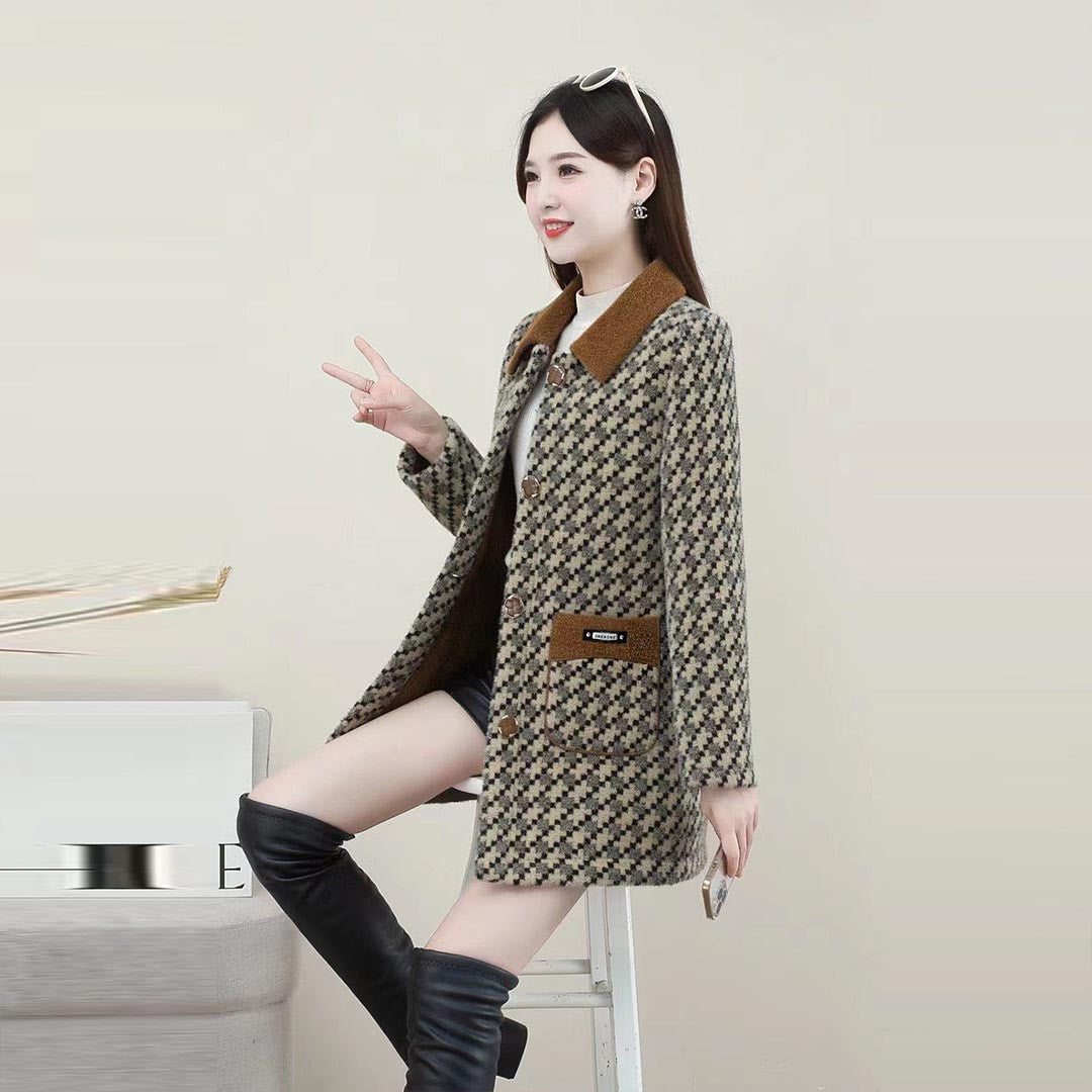 Women's autumn and winter mid-length fashionable coat