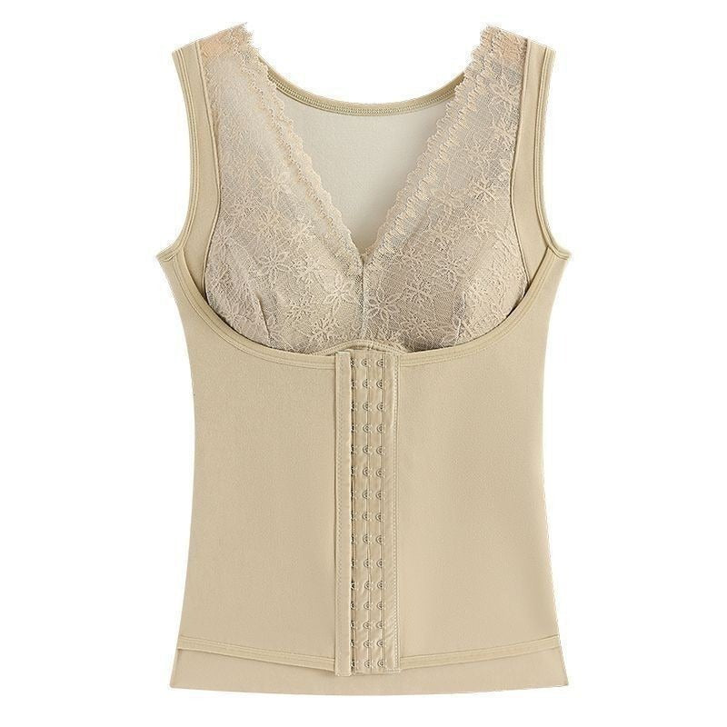 zp480-Plush and thickened women's bottoming vest underwear