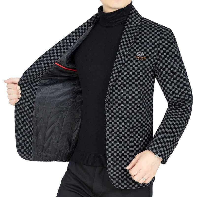 zd259-Men's padded suit jacket