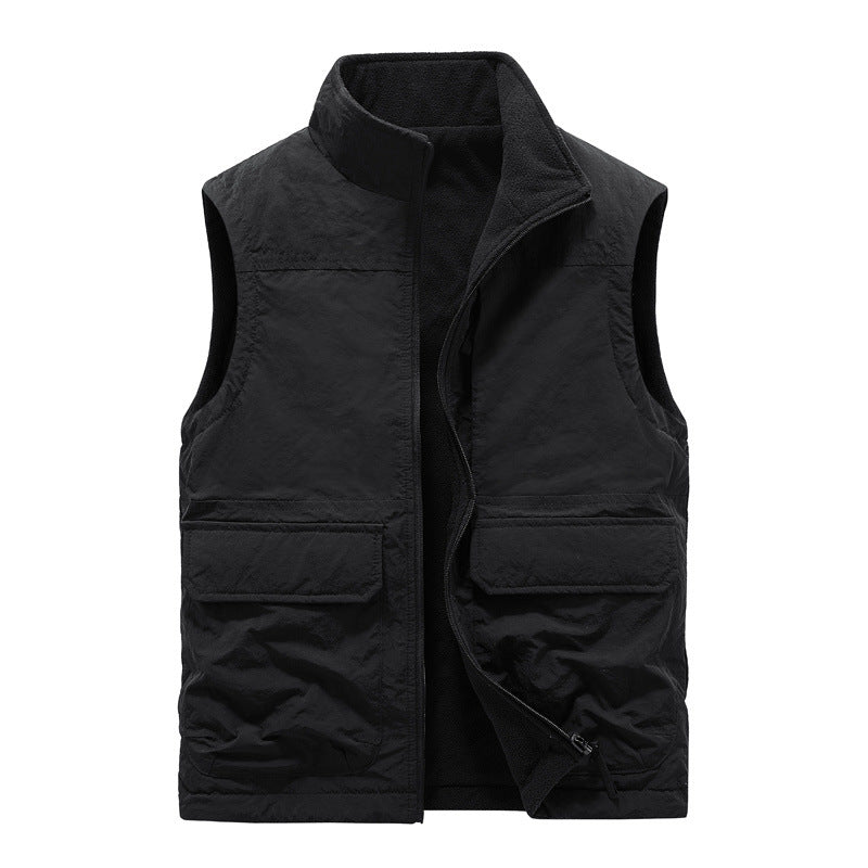 zd261-Thickened velvet men's casual workwear vest