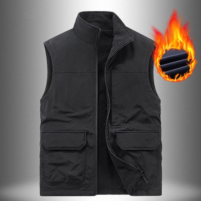 zd261-Thickened velvet men's casual workwear vest