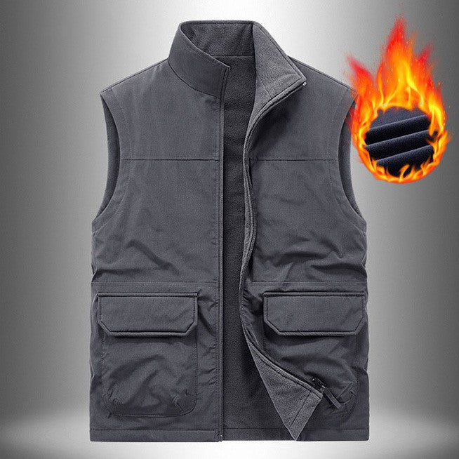 zd261-Thickened velvet men's casual workwear vest