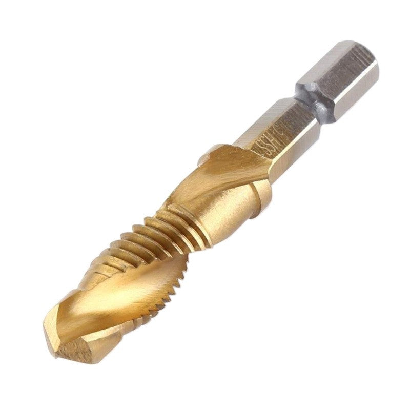 Hexagonal shank drilling and tapping composite tap