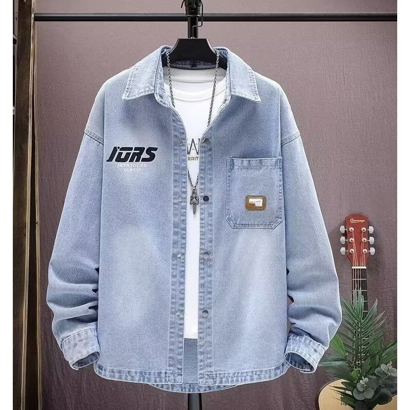 zd268-Men's high-end workwear denim casual jacket