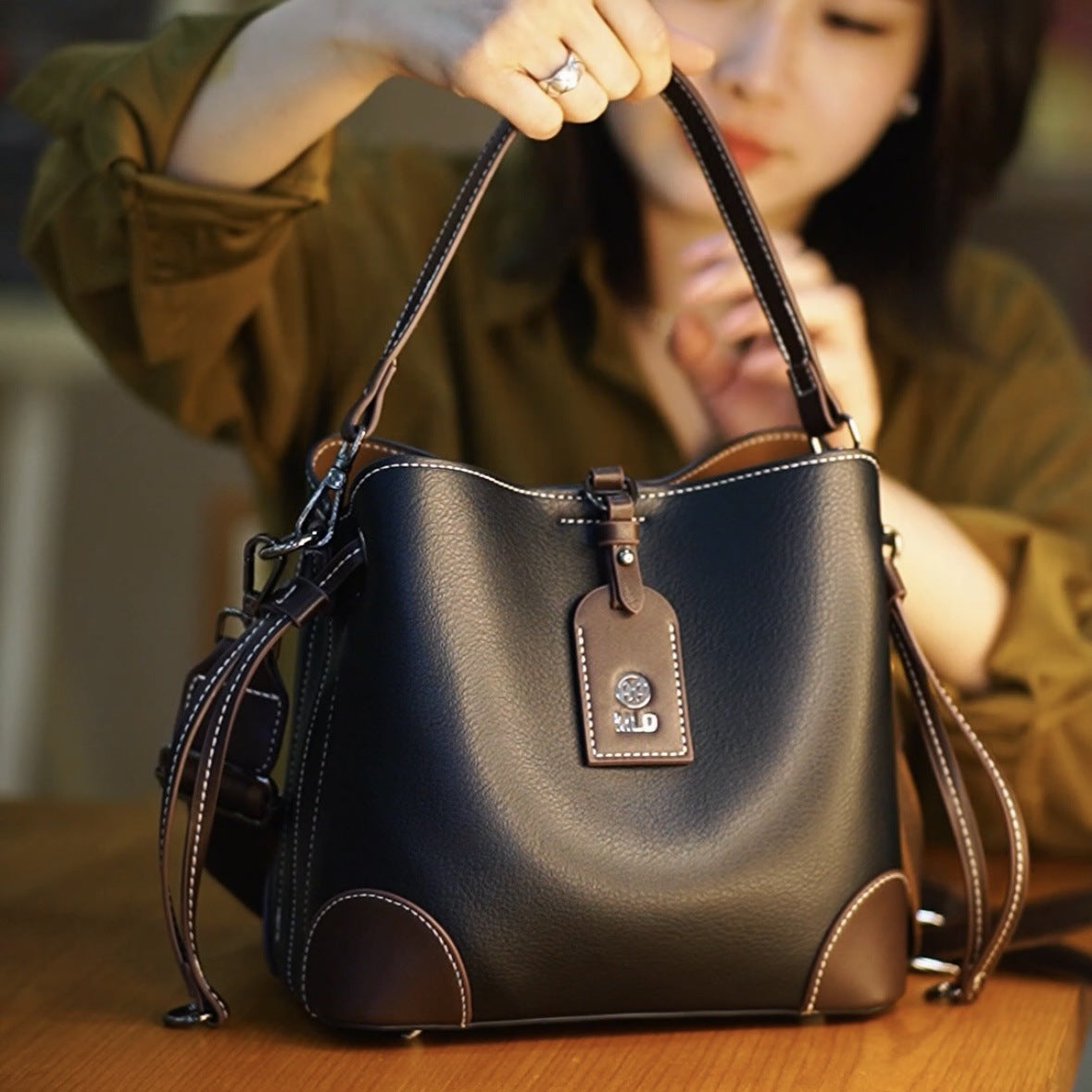 zp500-Autumn fashion temperament high-end commuter shoulder bag