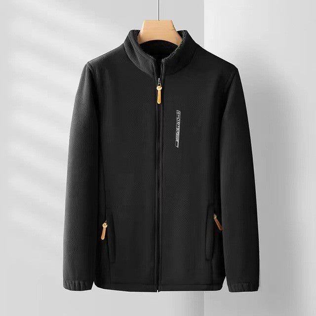 zd278-Men's autumn and winter thickened polar fleece coat