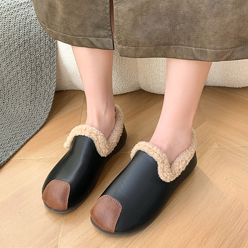 Women's winter retro soft-soled cotton shoes